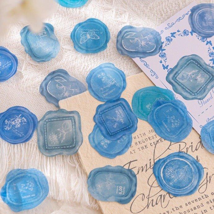 1004 Pet Sticker Pack, Crystal Garden Series, White Film Watercolor Wax Hand Account Decoration - Memo Journals