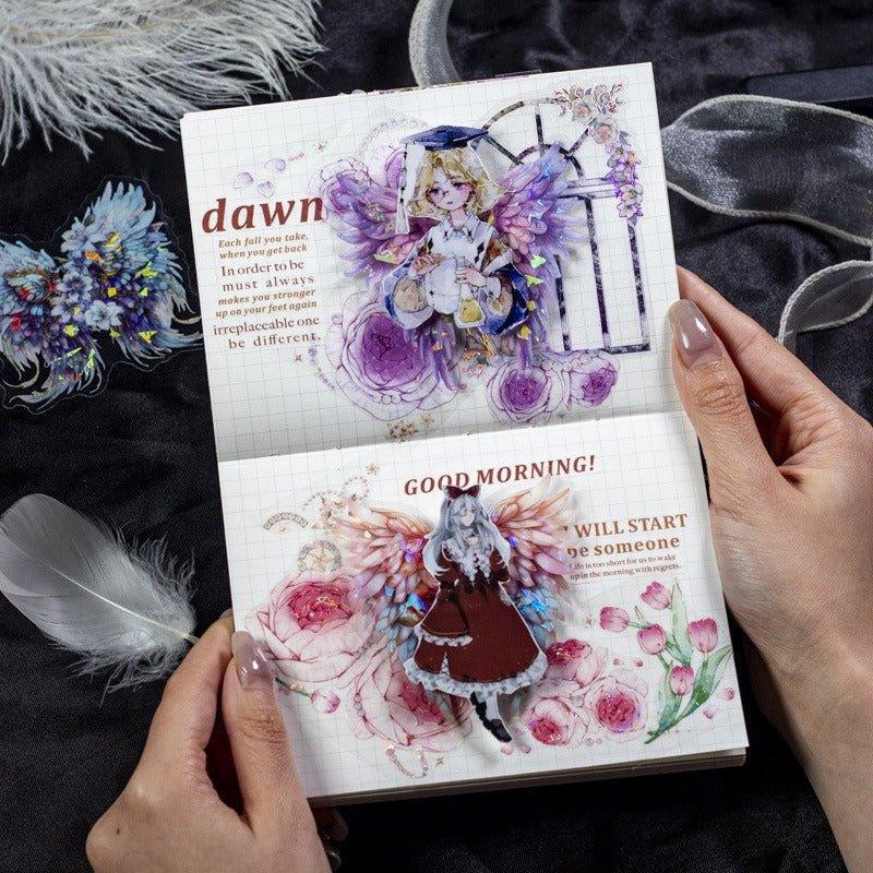 1138 Sticker Pack Falling Wing Flower Dream Series - Memo Journals