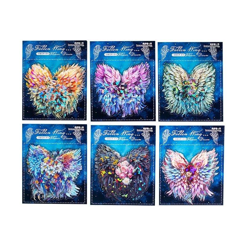 1138 Sticker Pack Falling Wing Flower Dream Series - Memo Journals