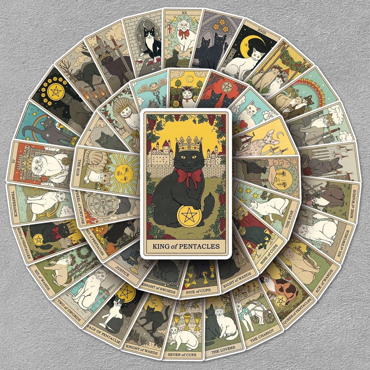 1047(78 Cat Tarot Stickers) - Memo Journals
