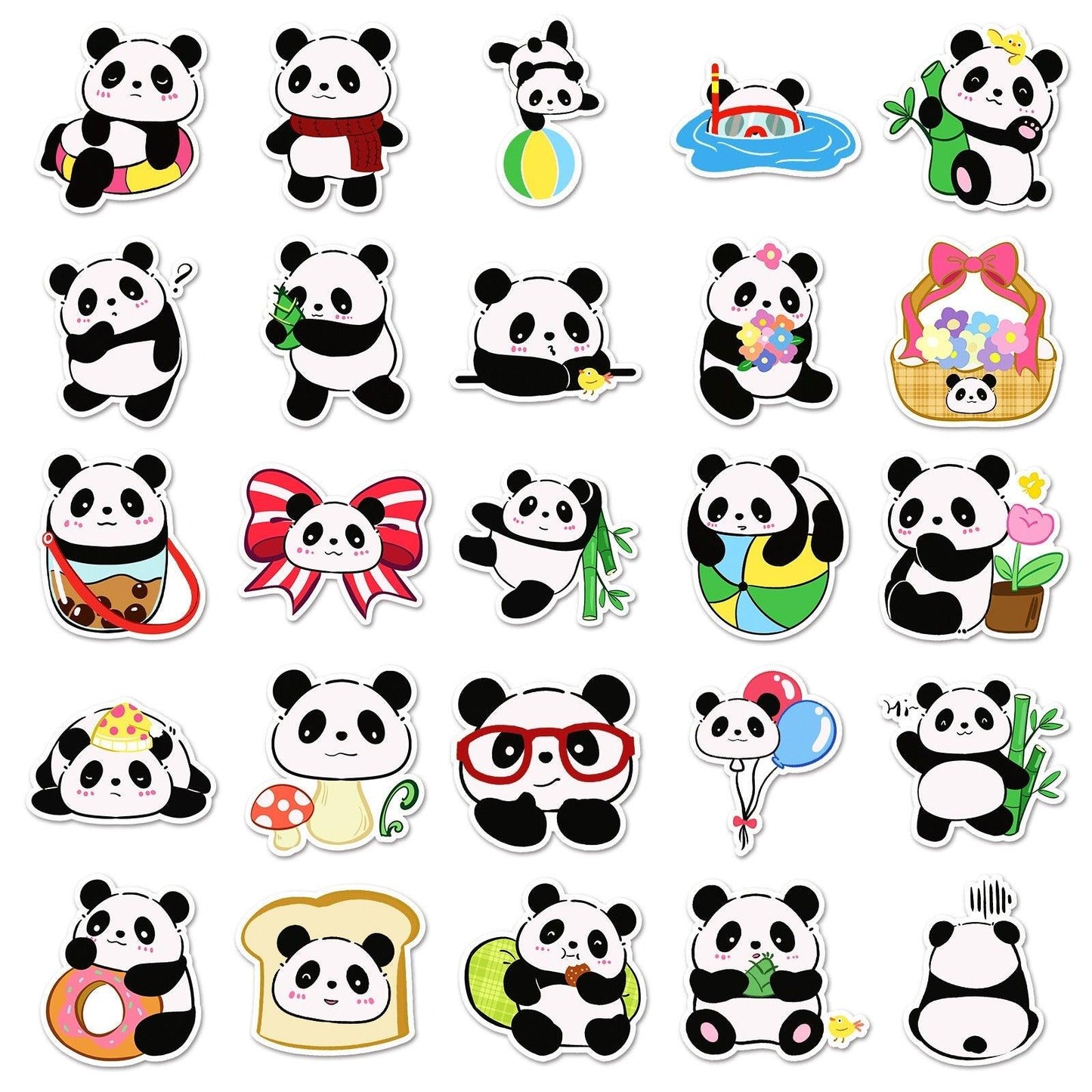 1046(50 Panda Stickers) - Memo Journals