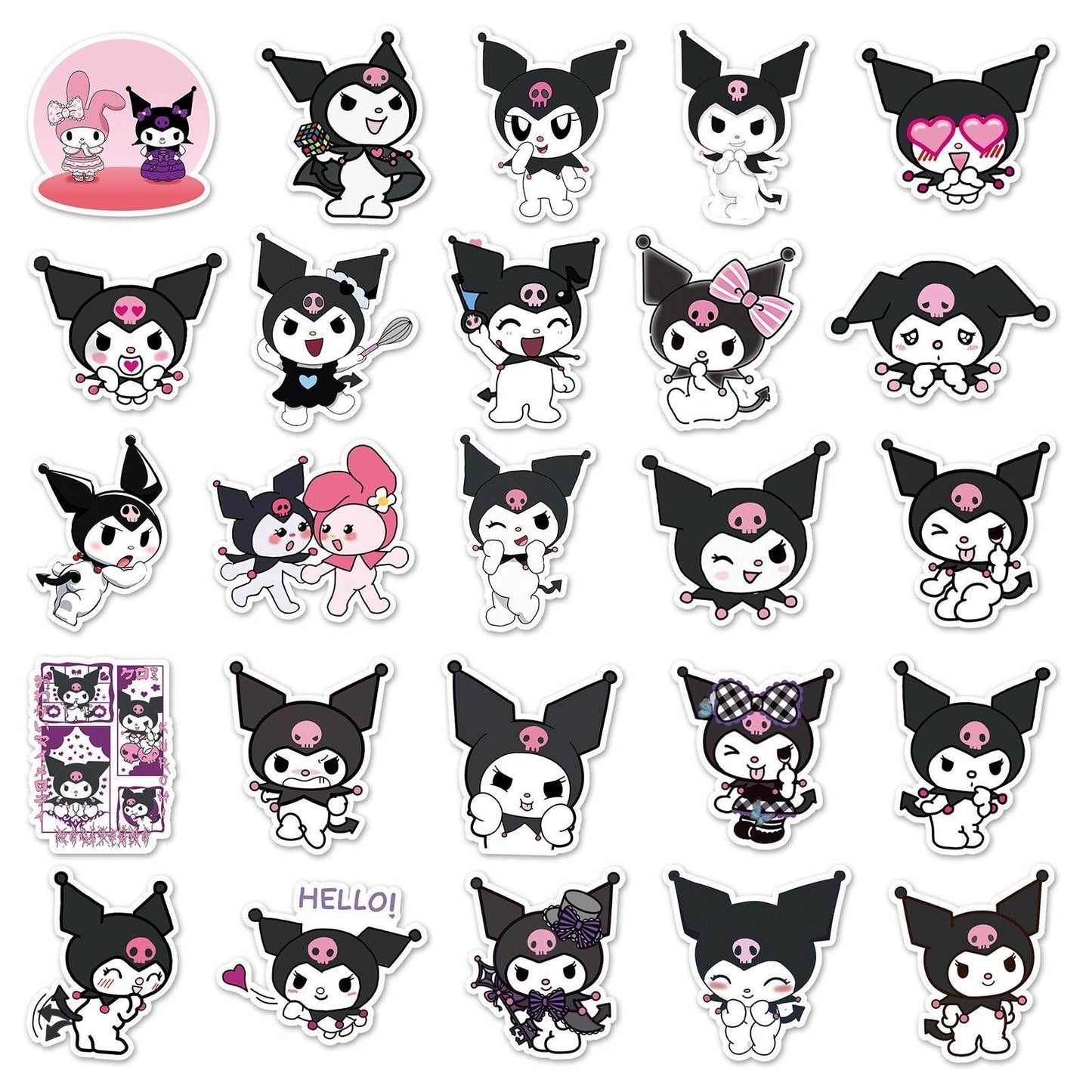 1049 (50 Kurome Animated Sanrio Stickers) - Memo Journals