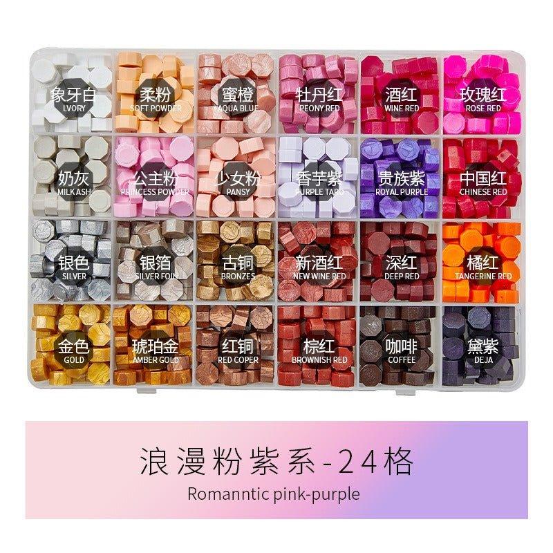 5014 (24 Colors Box Sealer Wax Sealer Stamps) - Memo Journals