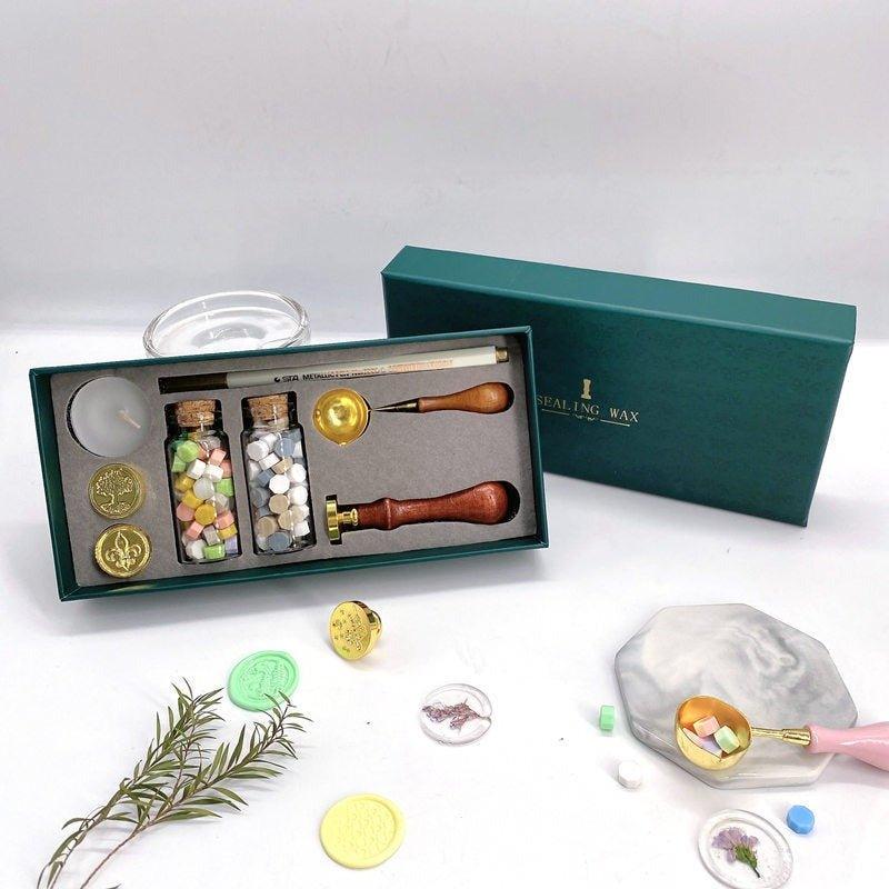 5016 Fire Lacquer Stamp Set Wax Grain Handle Spoon - Memo Journals