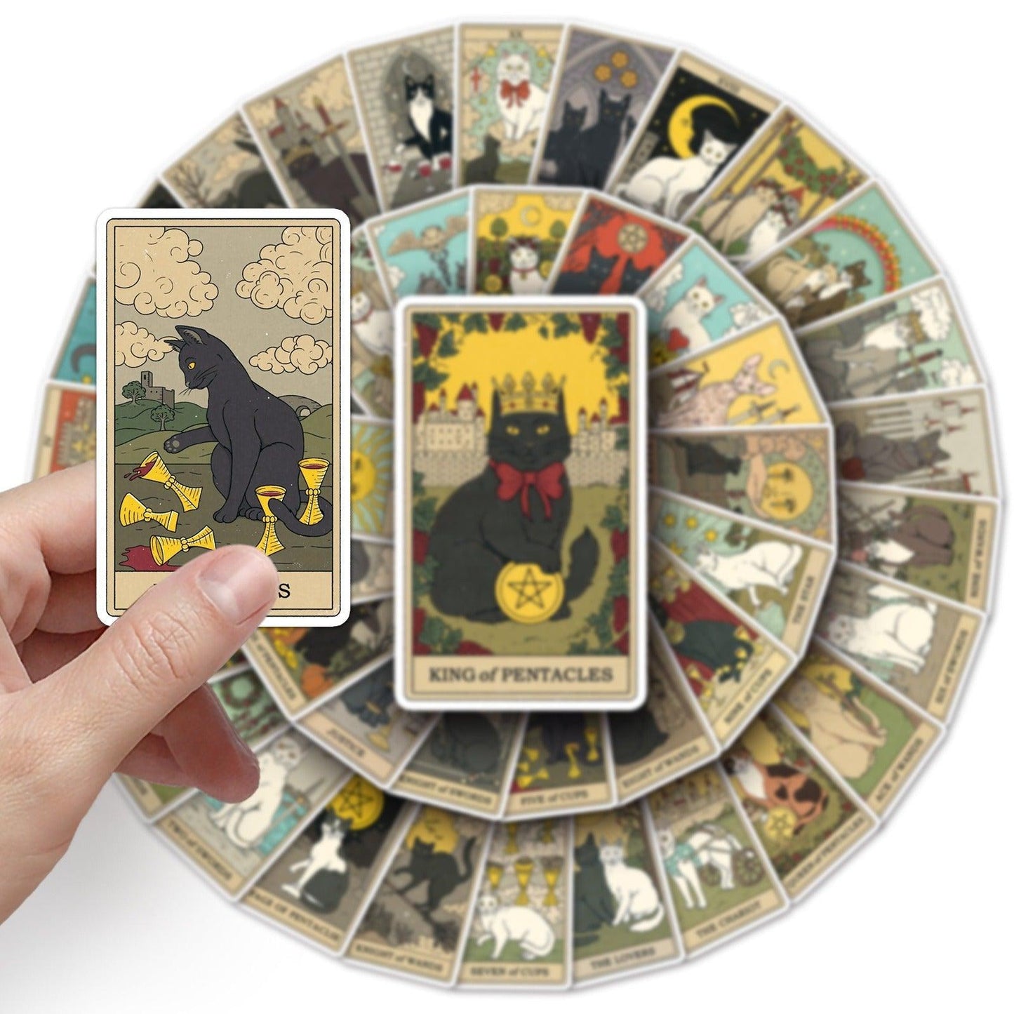 1047(78 Cat Tarot Stickers) - Memo Journals