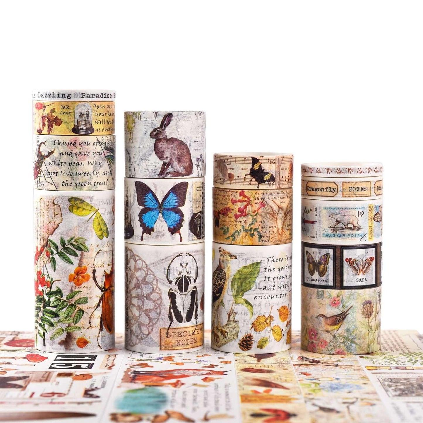 3011 (18 Rolls of Washi Tape Set Nostalgic Memory Series) - Memo Journals