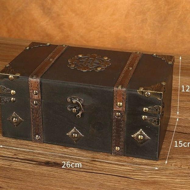 6029 Vintage wooden storage box - Memo Journals