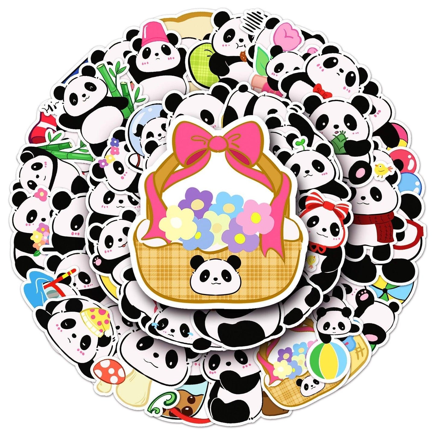 1046(50 Panda Stickers) - Memo Journals