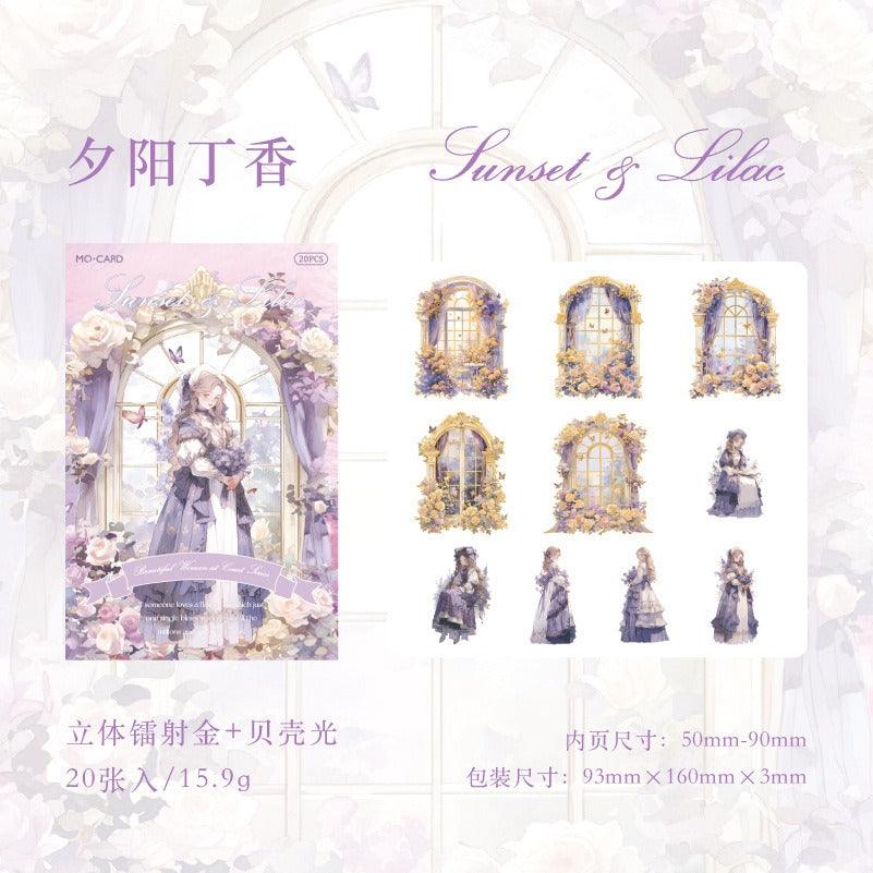 1058 PET Sticker Pack Courtesan Series - Memo Journals