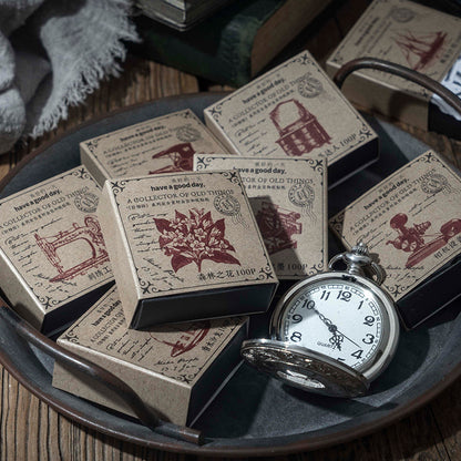 [2602-001] Vintage Ephemera Object Sticker Box 8 Styles