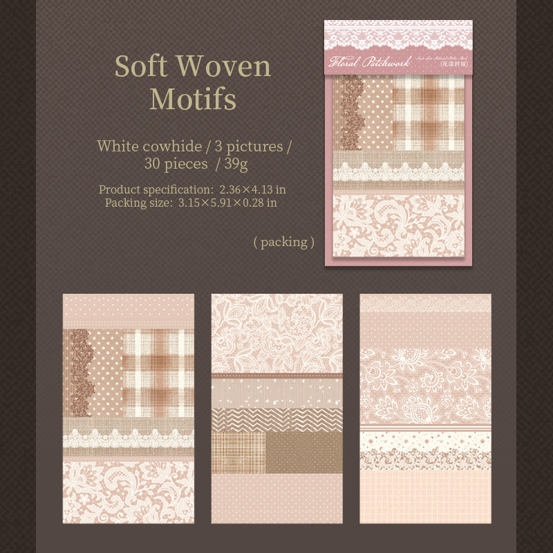 [2601-171] Floral Patchwork – Vintage Lace Collage Paper Pad (6 Designs)