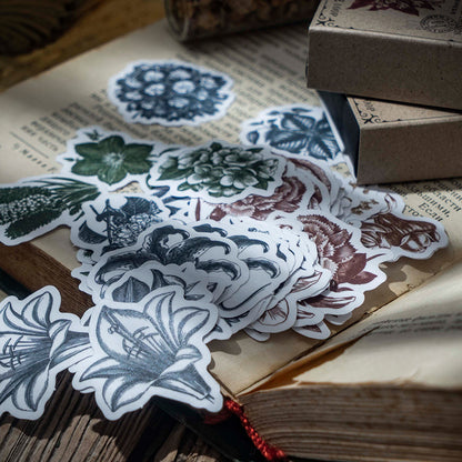 [2602-001] Vintage Ephemera Object Sticker Box 8 Styles