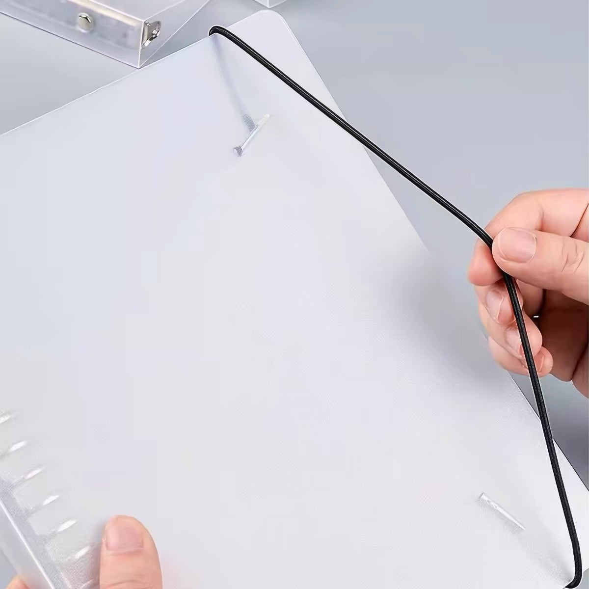 2500 Points Reward | Metal Loose-Leaf Washi Tape Storage Album, Empty 50-Page Album with Protective Cover