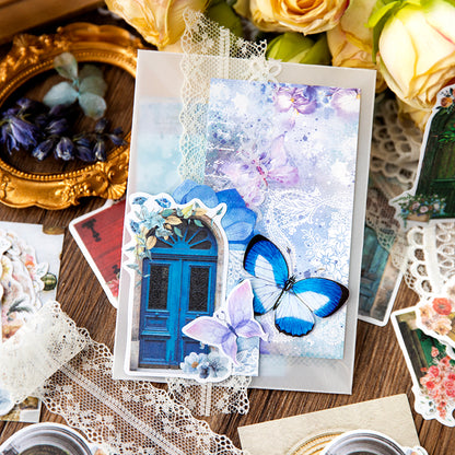 [2601-128] Enchanted Garden Sticker Set – Vintage Floral Journal Collage (4 Designs)