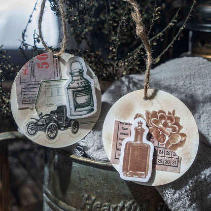 [2602-001] Vintage Ephemera Object Sticker Box 8 Styles