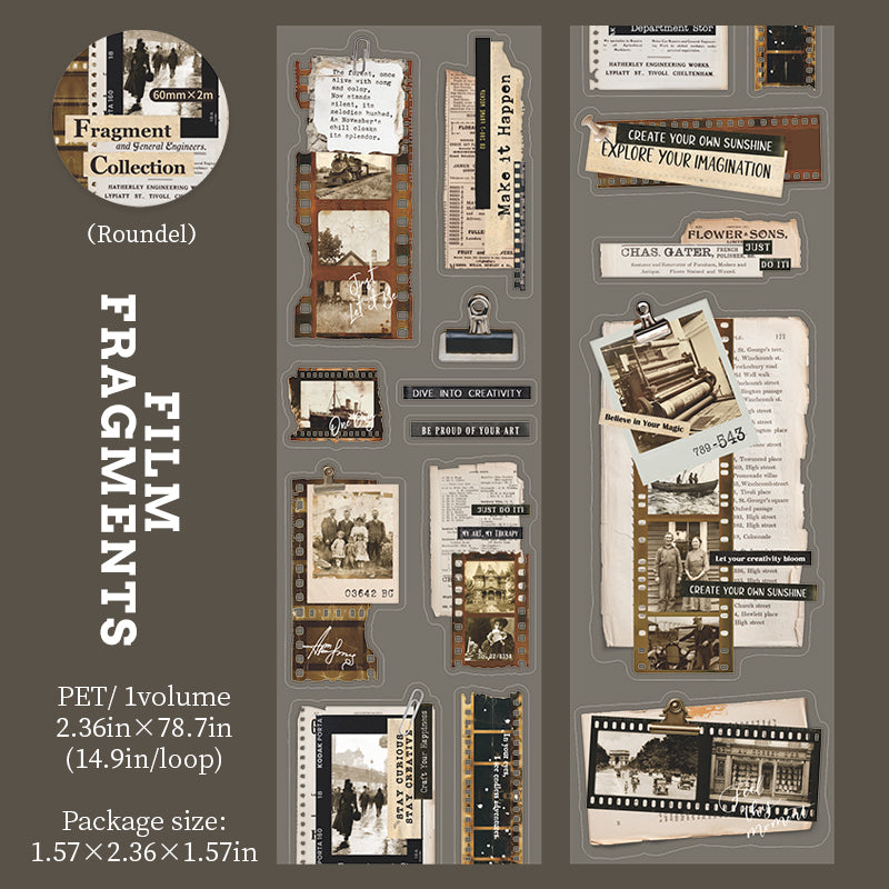 [2601-157] Fragmented Memories – Vintage Collage PET Tape (4 Designs)