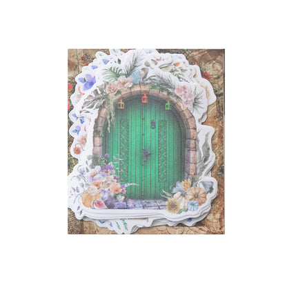 [2601-128] Enchanted Garden Sticker Set – Vintage Floral Journal Collage (4 Designs)