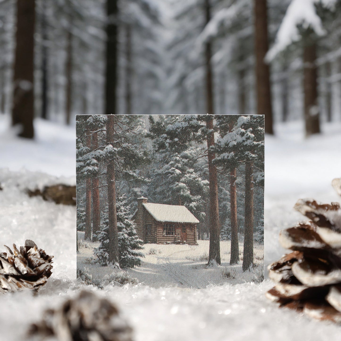[2601-225] Winter Snow Exploration Series Journal Background Material Paper for Writing & Collage 24 Sheets 6 Styles