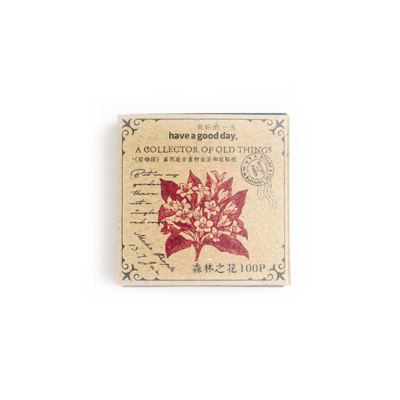 [2602-001] Vintage Ephemera Object Sticker Box 8 Styles