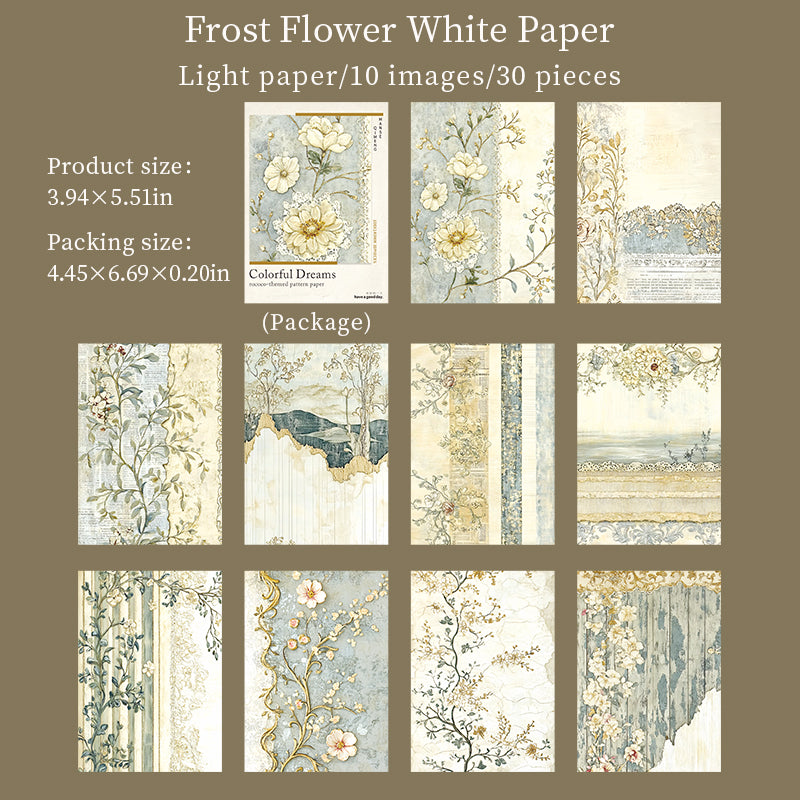 [2603-044] Floral Background Ephemera Book 6 Styles