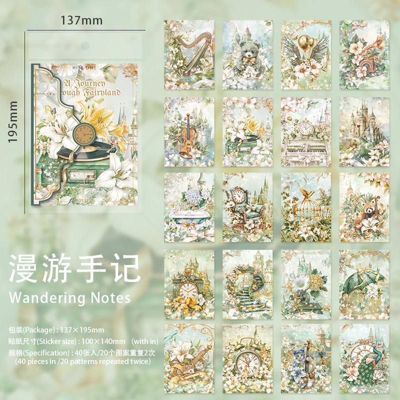 [2603-043] Fantasy Butterfly Ephemera Paper 6 Styles