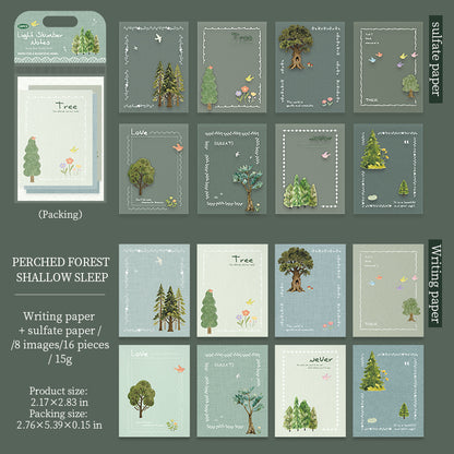 [2603-036] Hand Drawn PET Background Collage Stickers 6 Styles