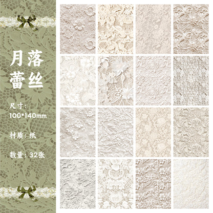 [2601-213] Vintage Lace Embossed Journal Paper Set