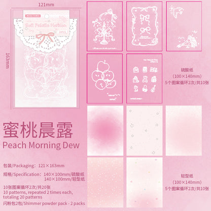 [2603-085] Soft Pastel Journal Background Paper 6 Styles