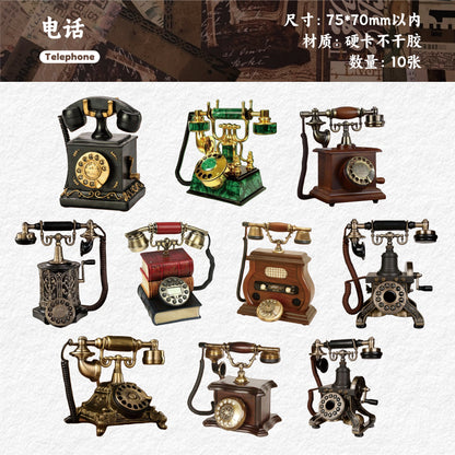 [2603-018] Vintage Audio Collage Stickers 6 Styles