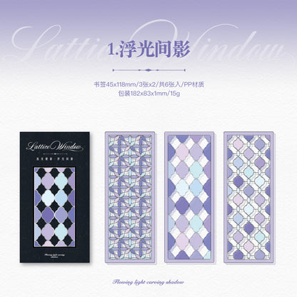 [2601-201] Flowlight Stained Glass PP Bookmarks 6 Piece Set