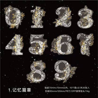 [2603-069] Lace PET Background Collage Stickers 6 Styles