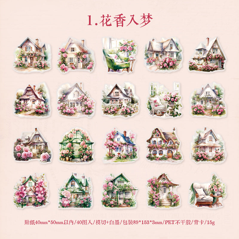 [2603-127] Dreamy Vintage Journal Collage Stickers 6 Styles