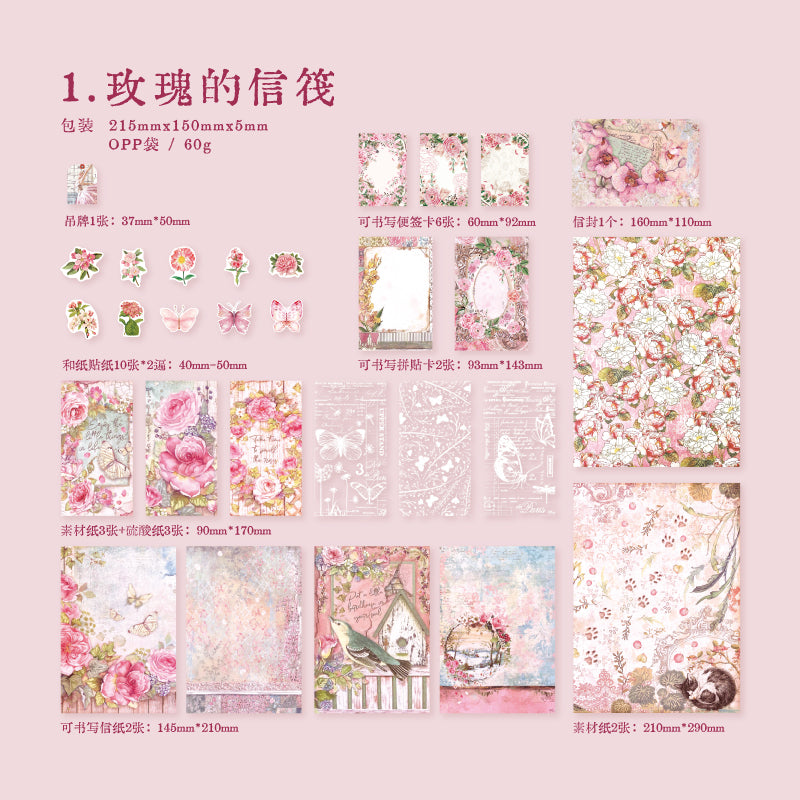 [2601-217] Emotion Collector Mixed Media Collage Stickers Pack