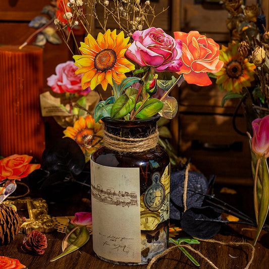 [2603-128] Floral Bouquet Journal Stickers 4 Styles