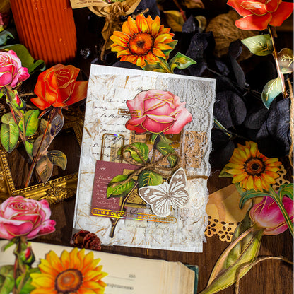 [2603-128] Floral Bouquet Journal Stickers 4 Styles