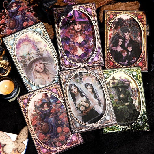 1005 Pet Sticker Pack: East Witch Series, Vintage Witch Hand Account Decoration - Memo Journals