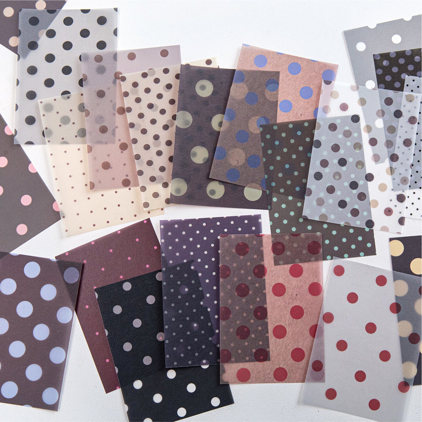 [2603-091] Dot Pattern Vellum Background Paper 4 Styles