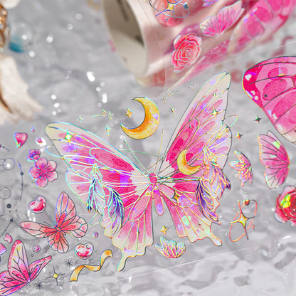 [2603-118] Butterfly Letter Iridescent PET Tape 4 Styles