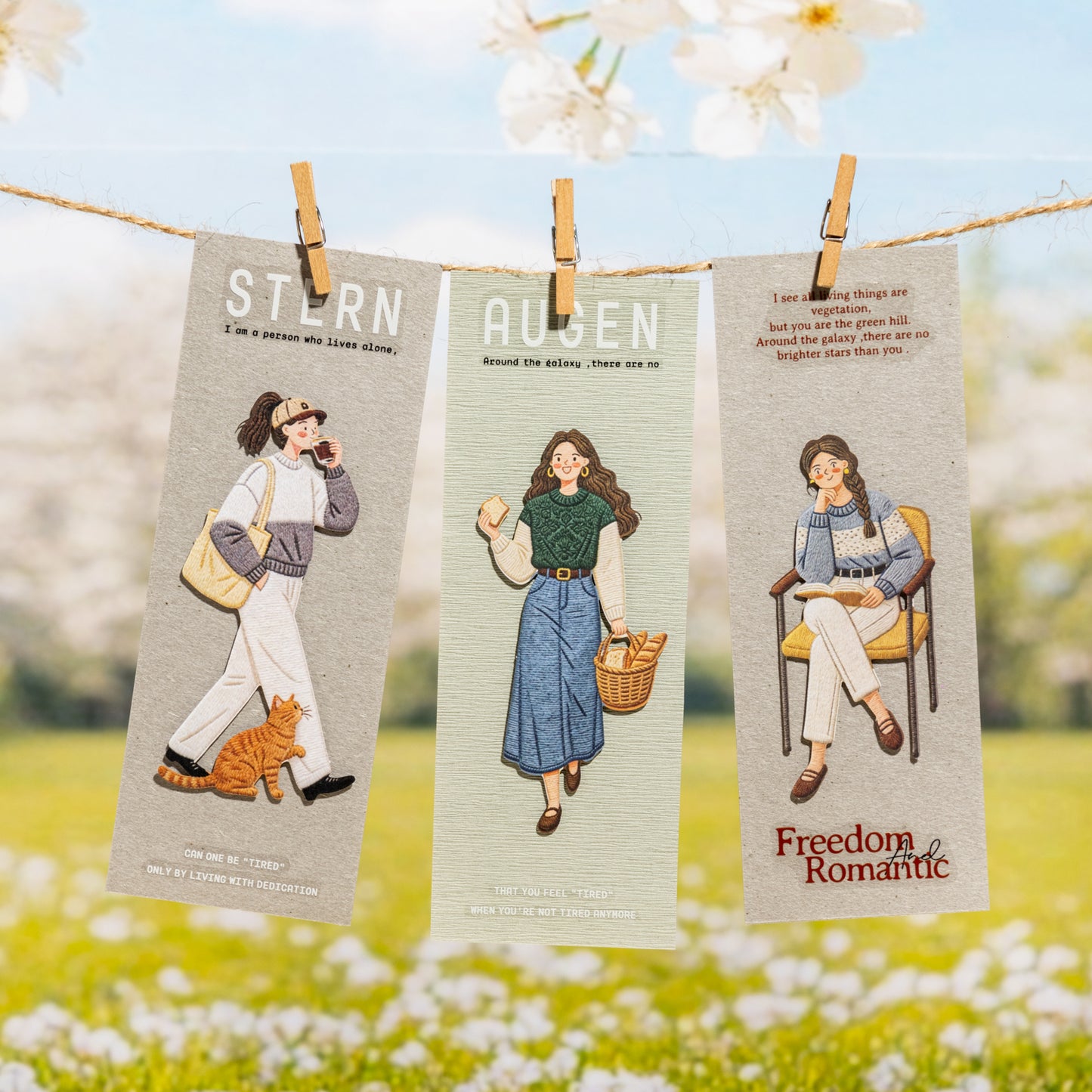 [2603-029] Character Die Cut Stickers No White Border 6 Styles