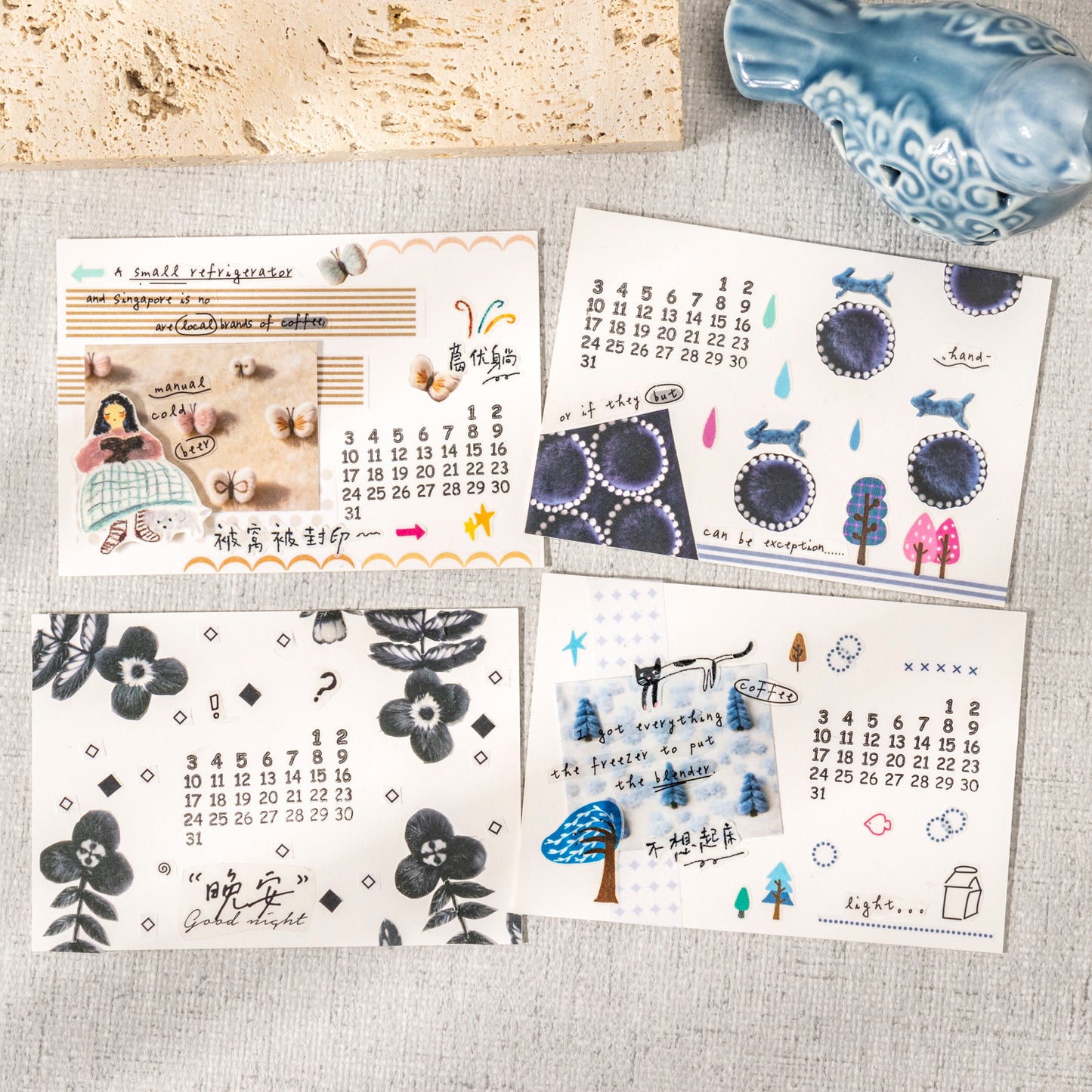 [2603-034] Plush Theme Seamless Washi Tape 6 Styles
