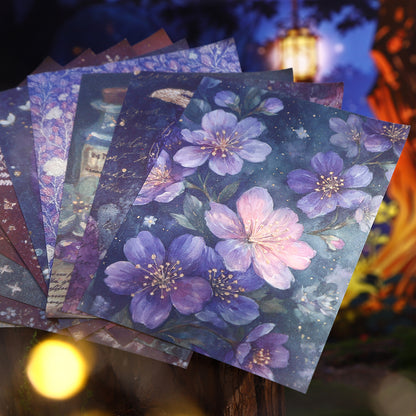 [2603-099] Fantasy Dream Journal Collage Paper 6 Styles