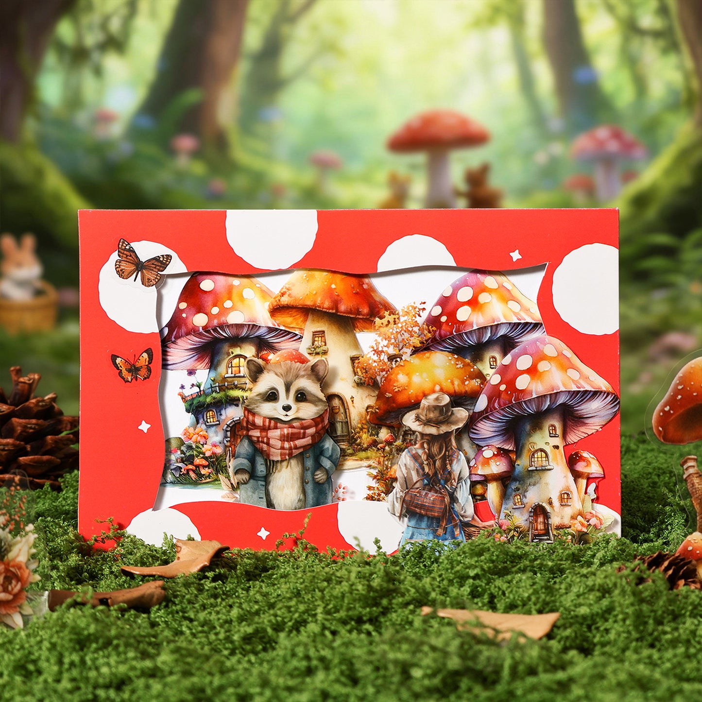 [2601-200] Dark Enchantment Mushroom House Story PET Stickers