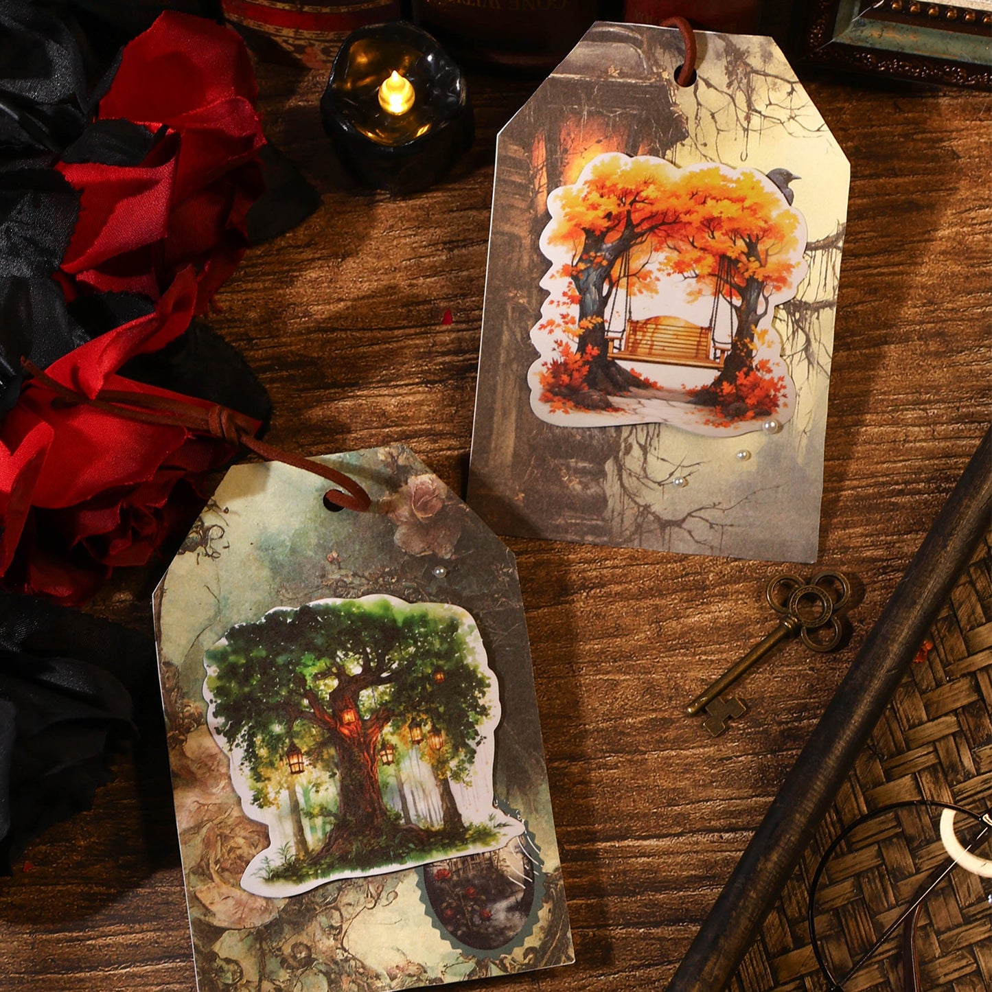 [2601-169] Forest Reverie – Vintage Woodland Stickers (4 Designs)