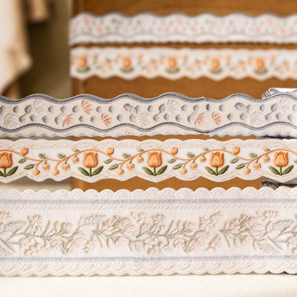 [2601-179] Qibian Collection – Embroidered-Style Decorative Tape Set (4 Designs)