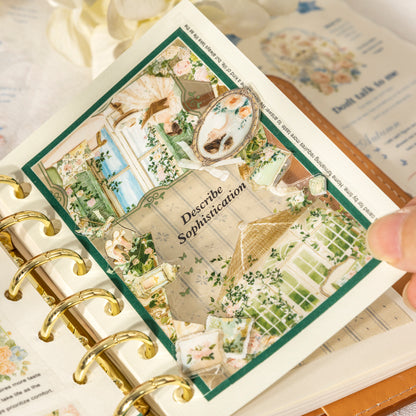 [2601-141] French Countryside PET Washi Tape – Romantic Garden Collage Series (6 Designs)