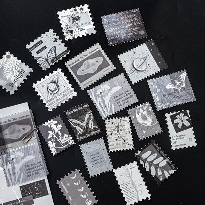 [2602-005] Vintage Stamp Style Journal Stickers 4 Styles