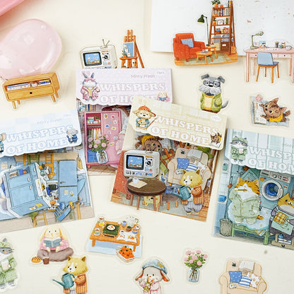 [2603-111] Cute Animal PET Sticker Pack 4 Styles