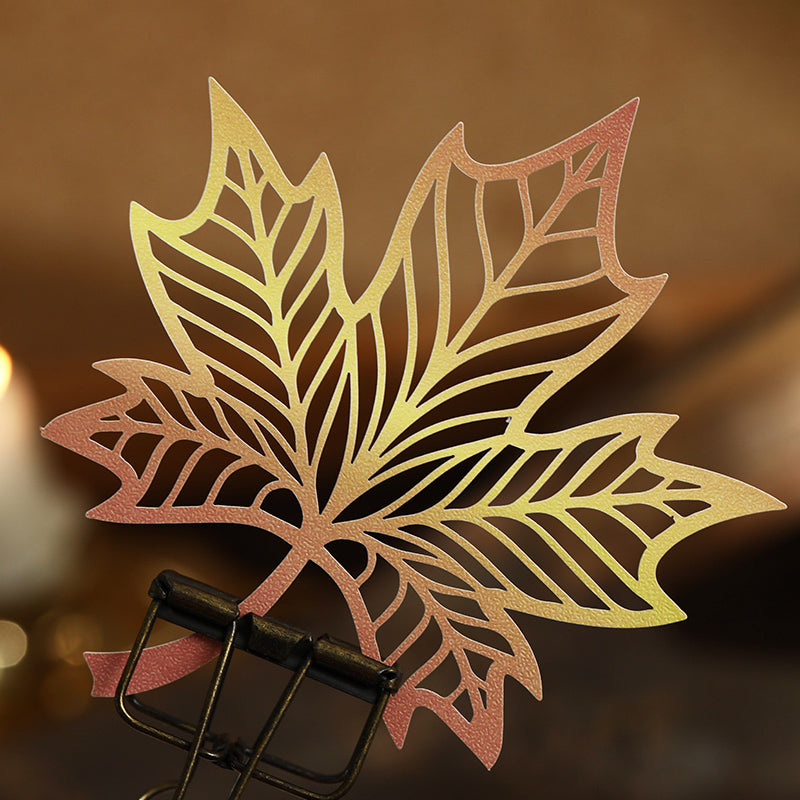 [2601-224] Falling Leaves Paper Cut Series Journal Collage Base Material Pack 10 Pieces 4 Styles