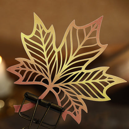 [2601-224] Falling Leaves Paper Cut Series Journal Collage Base Material Pack 10 Pieces 4 Styles