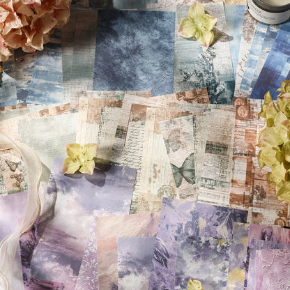 [2601-222] Deep Imprint Series Vintage Texture Journal Paper Set 30 Sheets